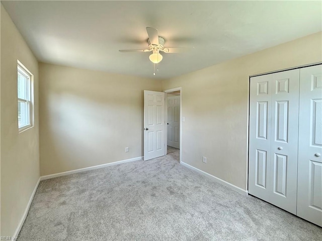 3909 Old Tree Ln, Virginia Beach, VA 23452 - unfurnished bedroom featuring carpet, a closet, and ceiling fan