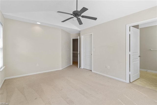 1439 Otterbourne Cir, Chesapeake, VA 23320 - unfurnished bedroom featuring carpet flooring, lofted ceiling, and a ceiling fan