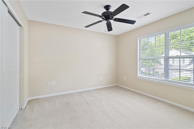 1439 Otterbourne Cir, Chesapeake, VA 23320 - unfurnished bedroom featuring light colored carpet, a closet, and a ceiling fan