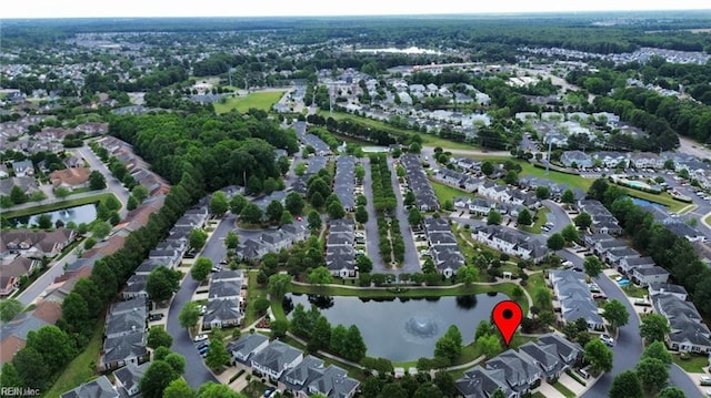 1439 Otterbourne Cir, Chesapeake, VA 23320 - aerial view of property's location with a large body of water and nearby suburban area