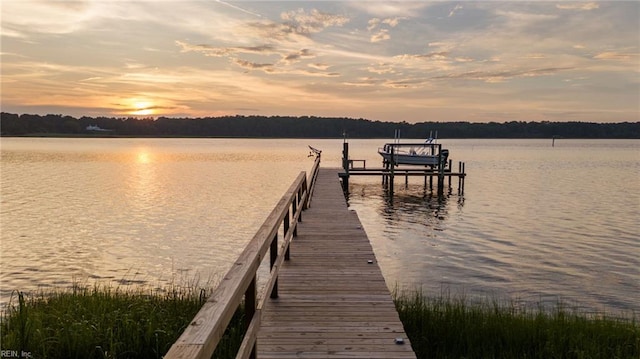 525 Pagan Rd, Smithfield, VA 23430 - dock area with boat lift and a water view