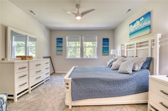 2207 Fallon Cir, Williamsburg, VA 23188 - bedroom featuring multiple windows, light carpet, and a ceiling fan