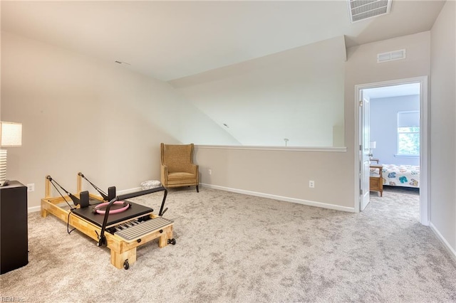 2207 Fallon Cir, Williamsburg, VA 23188 - living area with carpet flooring and lofted ceiling