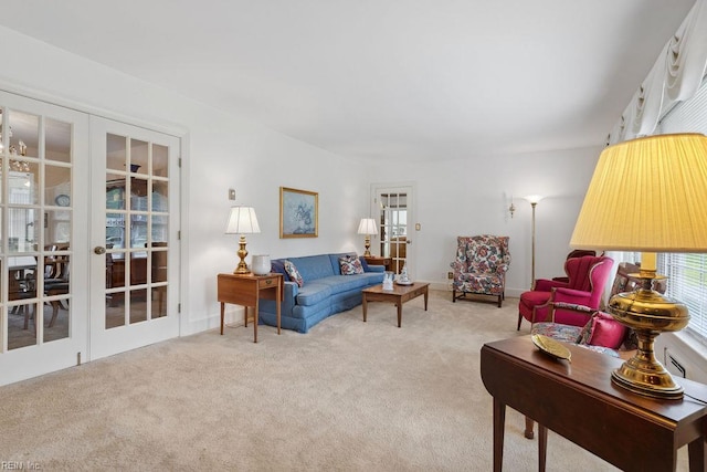 32391 S Main St, Boykins, VA 23827 - living area with french doors and light colored carpet