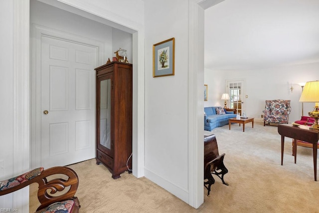32391 S Main St, Boykins, VA 23827 - corridor featuring light colored carpet and baseboards