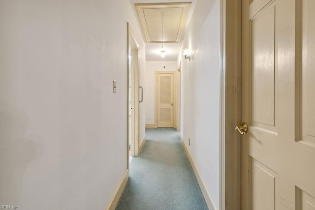 32391 S Main St, Boykins, VA 23827 - corridor with attic access and carpet floors
