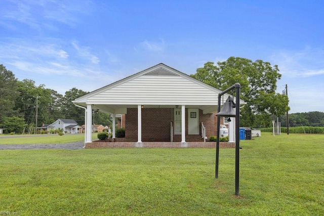 32391 S Main St, Boykins, VA 23827 - view of front facade with a front lawn and brick siding