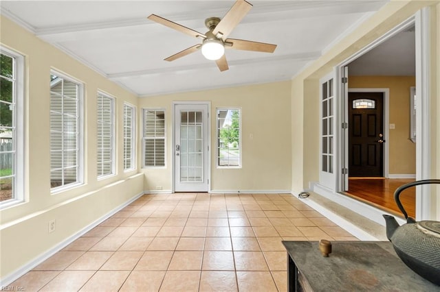 2655 Village Ave, Chesapeake, VA 23323 - unfurnished sunroom featuring tile patterned flooring and baseboards