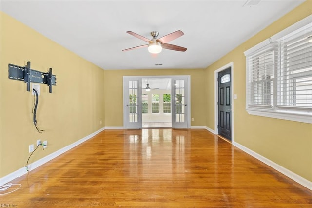 2655 Village Ave, Chesapeake, VA 23323 - spare room with ceiling fan and wood finished floors