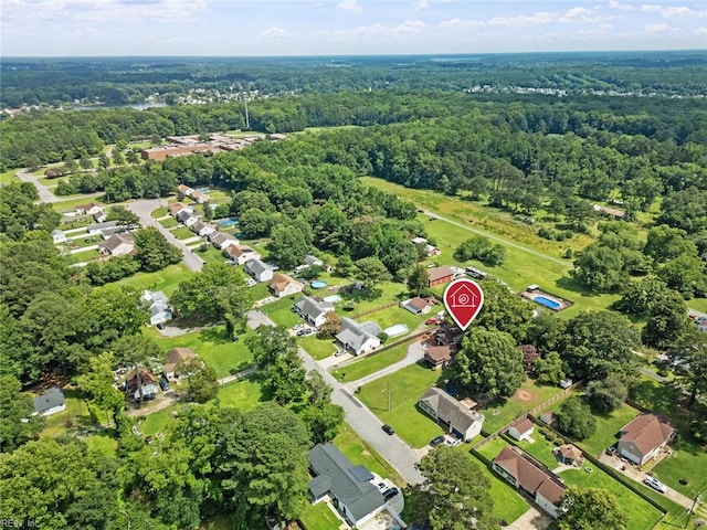 2655 Village Ave, Chesapeake, VA 23323 - aerial view of property's location featuring a heavily wooded area