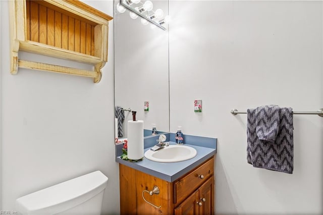 801 Kings Creek Dr, Virginia Beach, VA 23464 - half bathroom featuring vanity and toilet