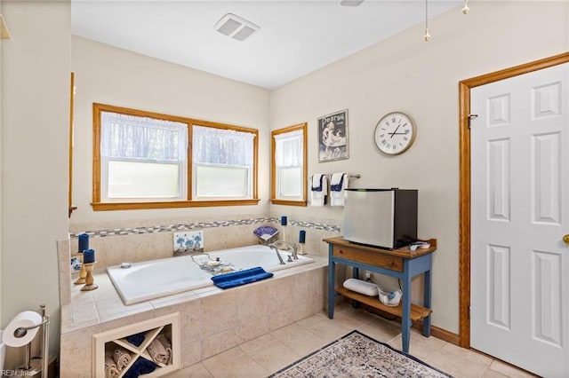 801 Kings Creek Dr, Virginia Beach, VA 23464 - bathroom with tile patterned floors and a garden tub