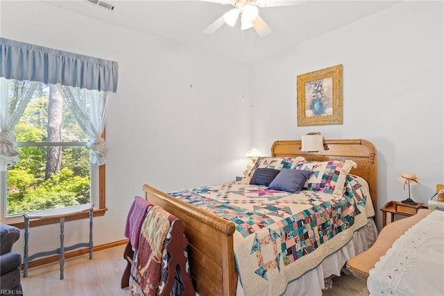 801 Kings Creek Dr, Virginia Beach, VA 23464 - bedroom featuring wood finished floors and a ceiling fan