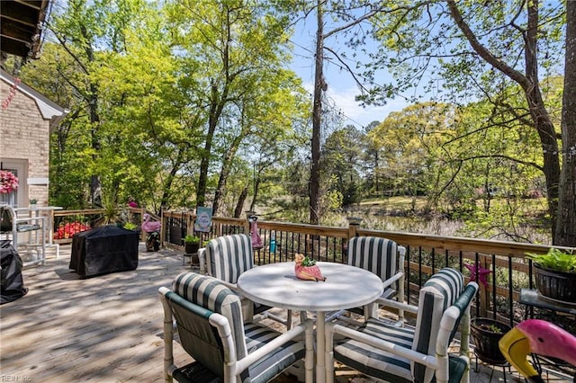 801 Kings Creek Dr, Virginia Beach, VA 23464 - deck with outdoor dining area