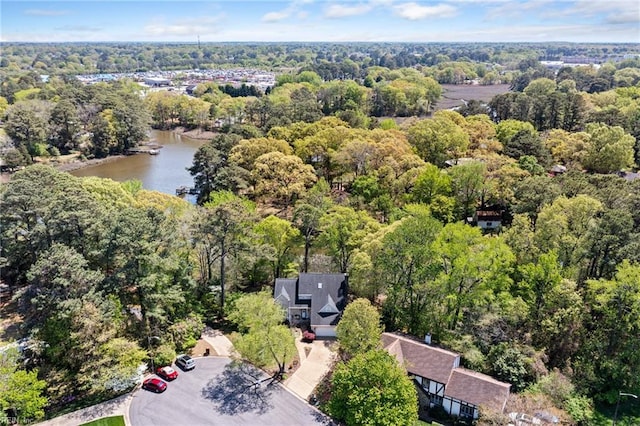 801 Kings Creek Dr, Virginia Beach, VA 23464 - drone / aerial view of a large body of water and a heavily wooded area