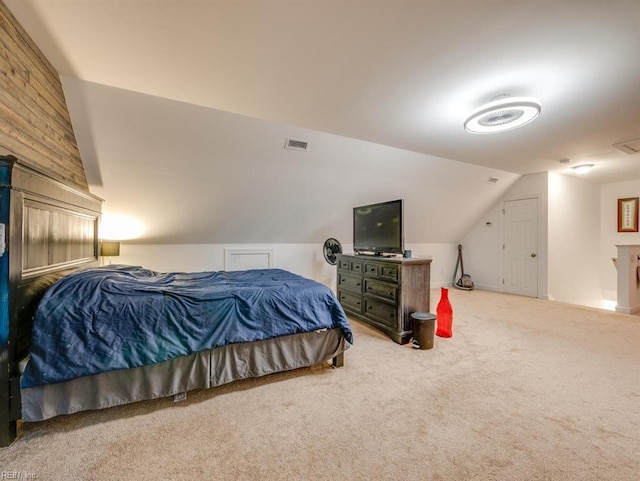 405 Oaktree Rd, Williamsburg, VA 23188 - bedroom with vaulted ceiling and carpet floors
