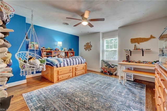 2816 Ashwood Dr, Chesapeake, VA 23321 - bedroom featuring wood finished floors and ceiling fan