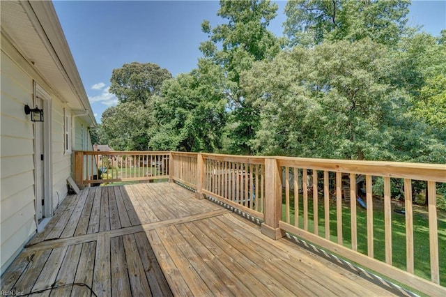 2816 Ashwood Dr, Chesapeake, VA 23321 - deck featuring view of scattered trees