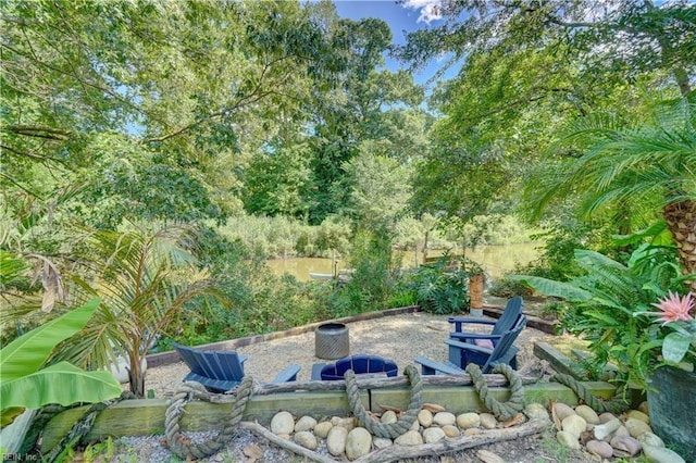 2816 Ashwood Dr, Chesapeake, VA 23321 - view of yard featuring an outdoor fire pit