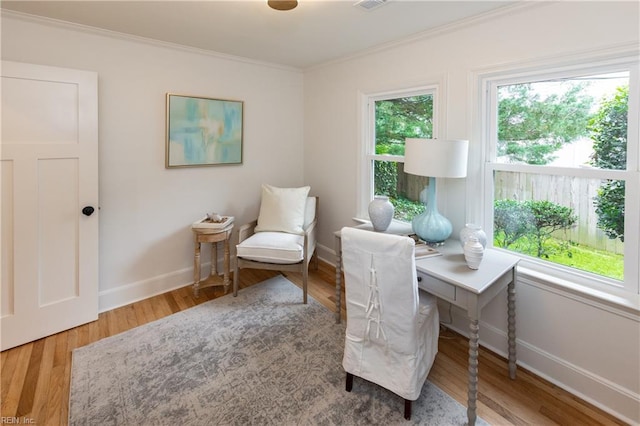 1009 Abingdon Rd, Virginia Beach, VA 23451 - home office featuring crown molding and wood finished floors