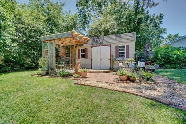 3808 Shoreline Dr, Portsmouth, VA 23703 - view of outbuilding with a pergola