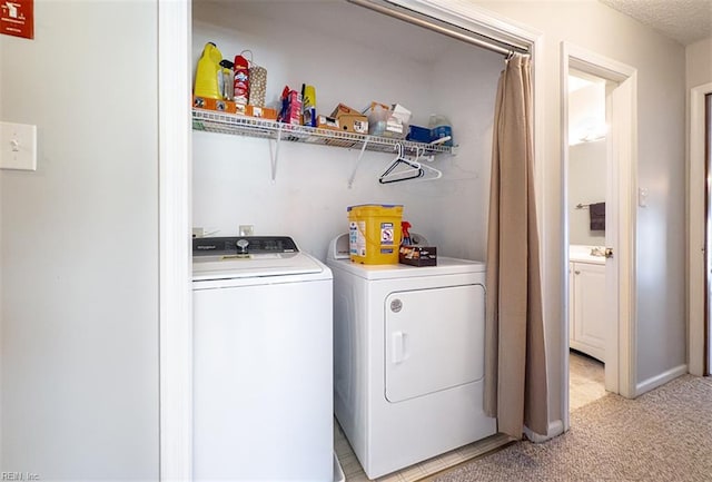 13 Fawn Cir, Hampton, VA 23666 - laundry area with separate washer and dryer and light colored carpet