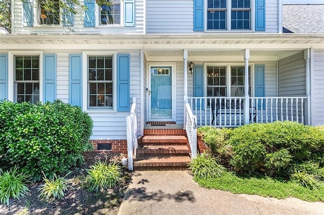 13 Fawn Cir, Hampton, VA 23666 - view of exterior entry with covered porch and crawl space