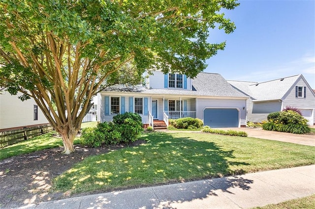 13 Fawn Cir, Hampton, VA 23666 - view of front of home featuring a porch, an attached garage, and driveway