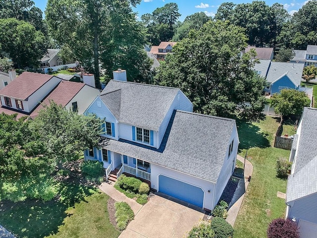 13 Fawn Cir, Hampton, VA 23666 - aerial perspective of suburban area