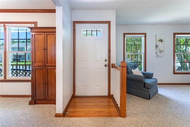 13 Fawn Cir, Hampton, VA 23666 - foyer entrance featuring light carpet and baseboards