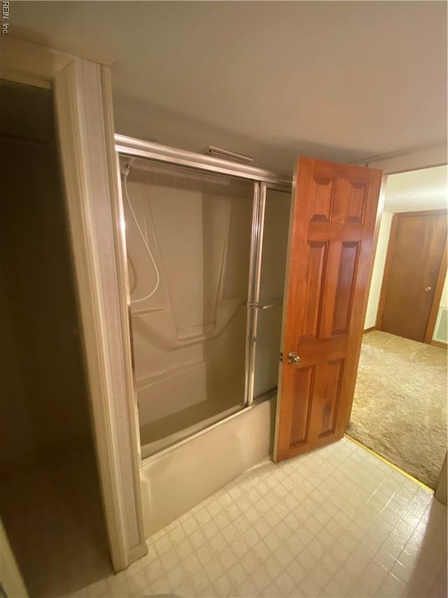 23 Forrest Dr, Newport News, VA 23606 - bathroom with shower / bath combination with glass door and tile patterned floors