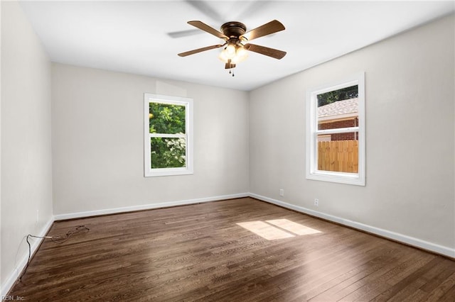 2822 Beachmont Ave, Norfolk, VA 23504 - empty room with wood finished floors and ceiling fan