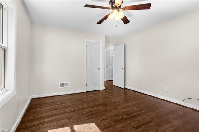 2822 Beachmont Ave, Norfolk, VA 23504 - unfurnished bedroom with wood finished floors and ceiling fan