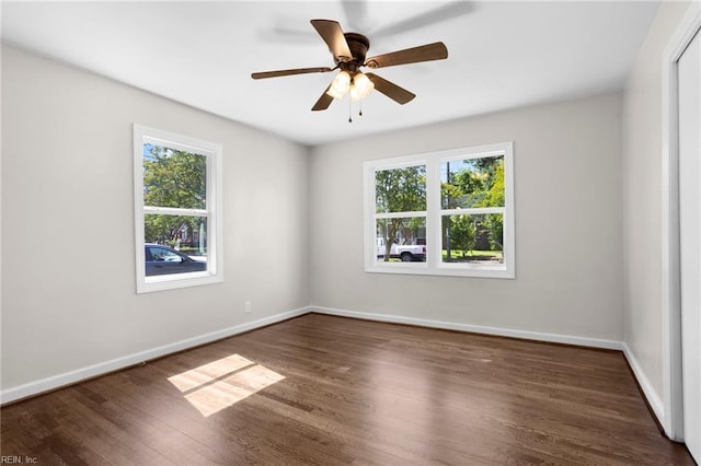 2822 Beachmont Ave, Norfolk, VA 23504 - spare room featuring wood finished floors and ceiling fan