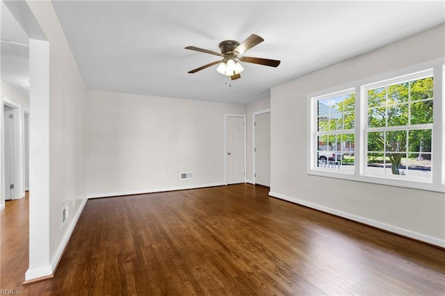 2822 Beachmont Ave, Norfolk, VA 23504 - unfurnished room with wood finished floors and ceiling fan