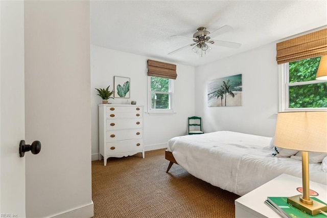 682 Bay Port Rd, Jamaica, VA 23079 - bedroom with carpet floors and a ceiling fan