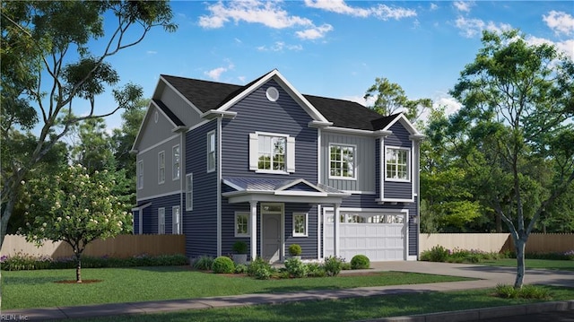 609 Crestfield Dr, Chesapeake, VA 23320 - traditional-style home featuring an attached garage and driveway