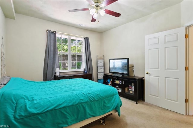 903 Rustads Cir, Williamsburg, VA 23188 - bedroom with light carpet and a ceiling fan