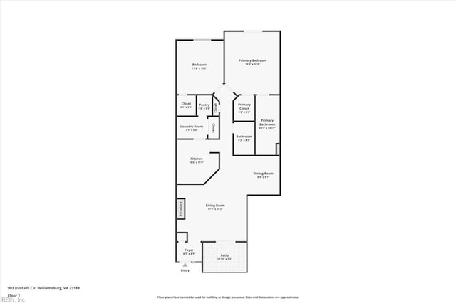 903 Rustads Cir, Williamsburg, VA 23188 - view of property floor plan
