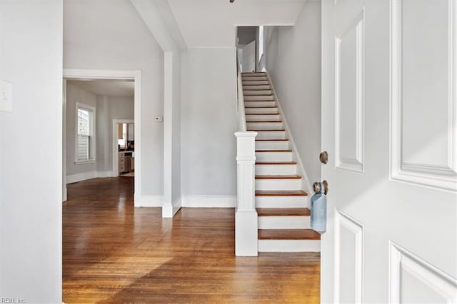 1145 24th St, Newport News, VA 23607 - staircase featuring wood finished floors and baseboards