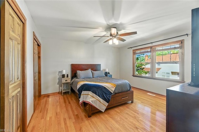 1628 Hawks Bill Dr, Virginia Beach, VA 23464 - bedroom featuring light wood-style flooring and a ceiling fan