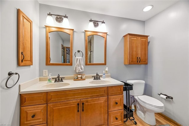 1628 Hawks Bill Dr, Virginia Beach, VA 23464 - full bath featuring double vanity and wood finished floors