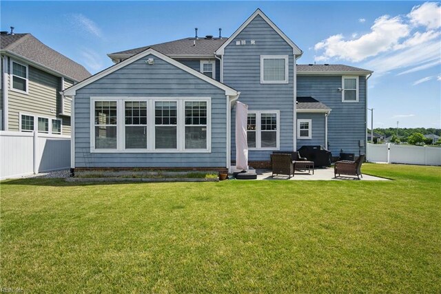 2137 Bellflower Way, Chesapeake, VA 23323 - back of property with a patio and a fenced backyard