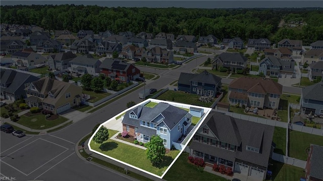 2137 Bellflower Way, Chesapeake, VA 23323 - aerial view of residential area with property parcel outlined