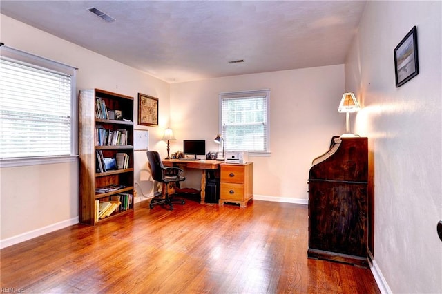 112 Archer Rd, Newport News, VA 23606 - home office with wood finished floors and baseboards