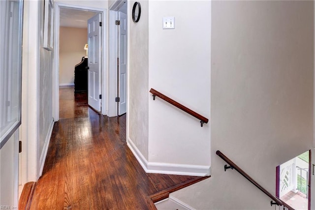 112 Archer Rd, Newport News, VA 23606 - hall featuring an upstairs landing and wood finished floors