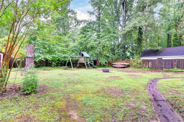 112 Archer Rd, Newport News, VA 23606 - fenced backyard featuring a playground