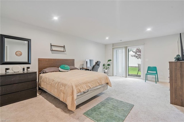 1728 Shorebird Ln, Virginia Beach, VA 23456 - bedroom with access to outside, carpet, and recessed lighting