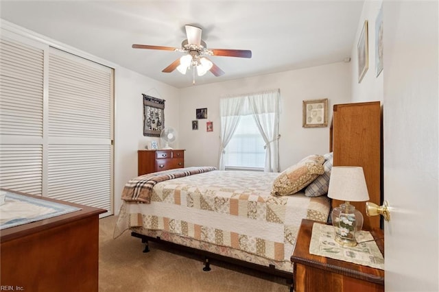12 Sylvia Ln, Newport News, VA 23602 - bedroom with carpet, a closet, and ceiling fan