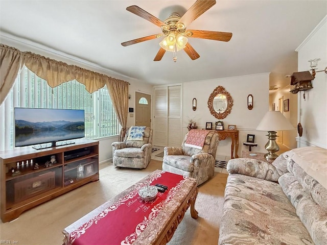 12 Sylvia Ln, Newport News, VA 23602 - living area featuring a ceiling fan and carpet floors